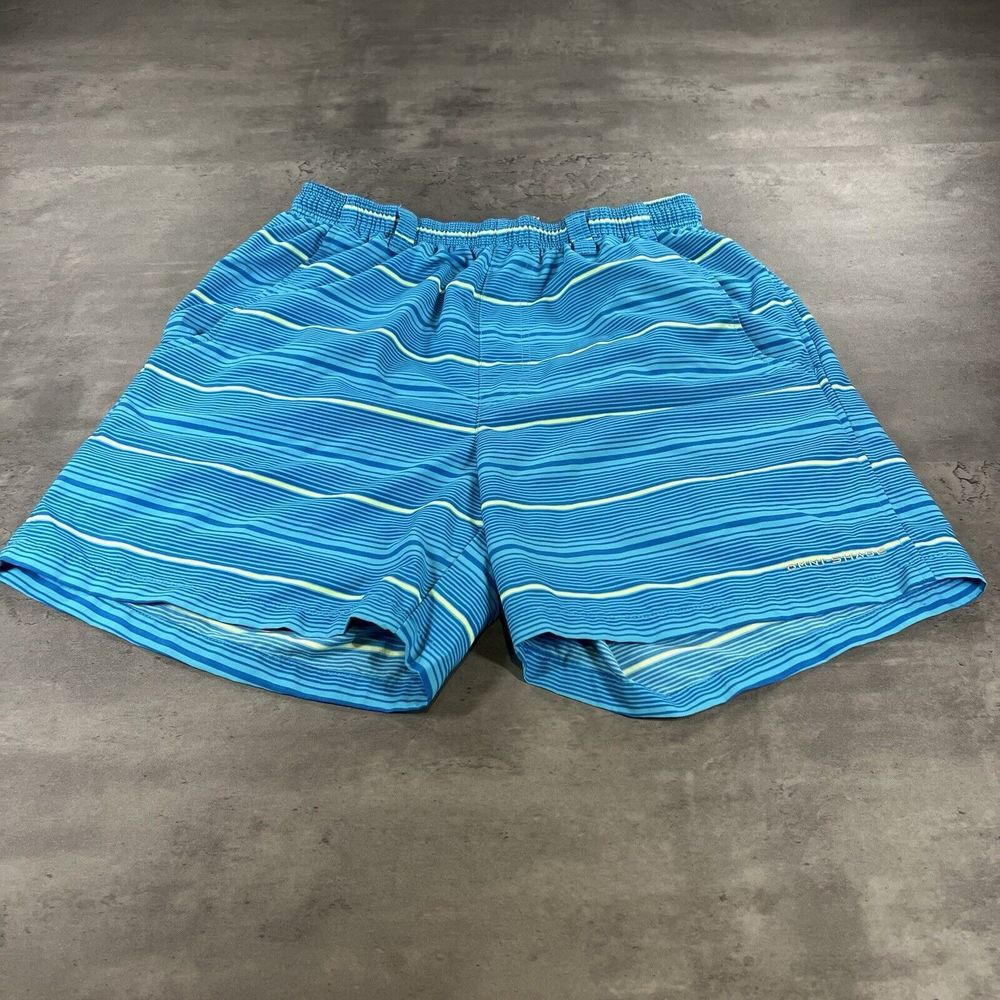 Columbia Swim Trunks Mens Small Blue‎ Striped PFG Omni-Shade Board Hyrbid Shorts